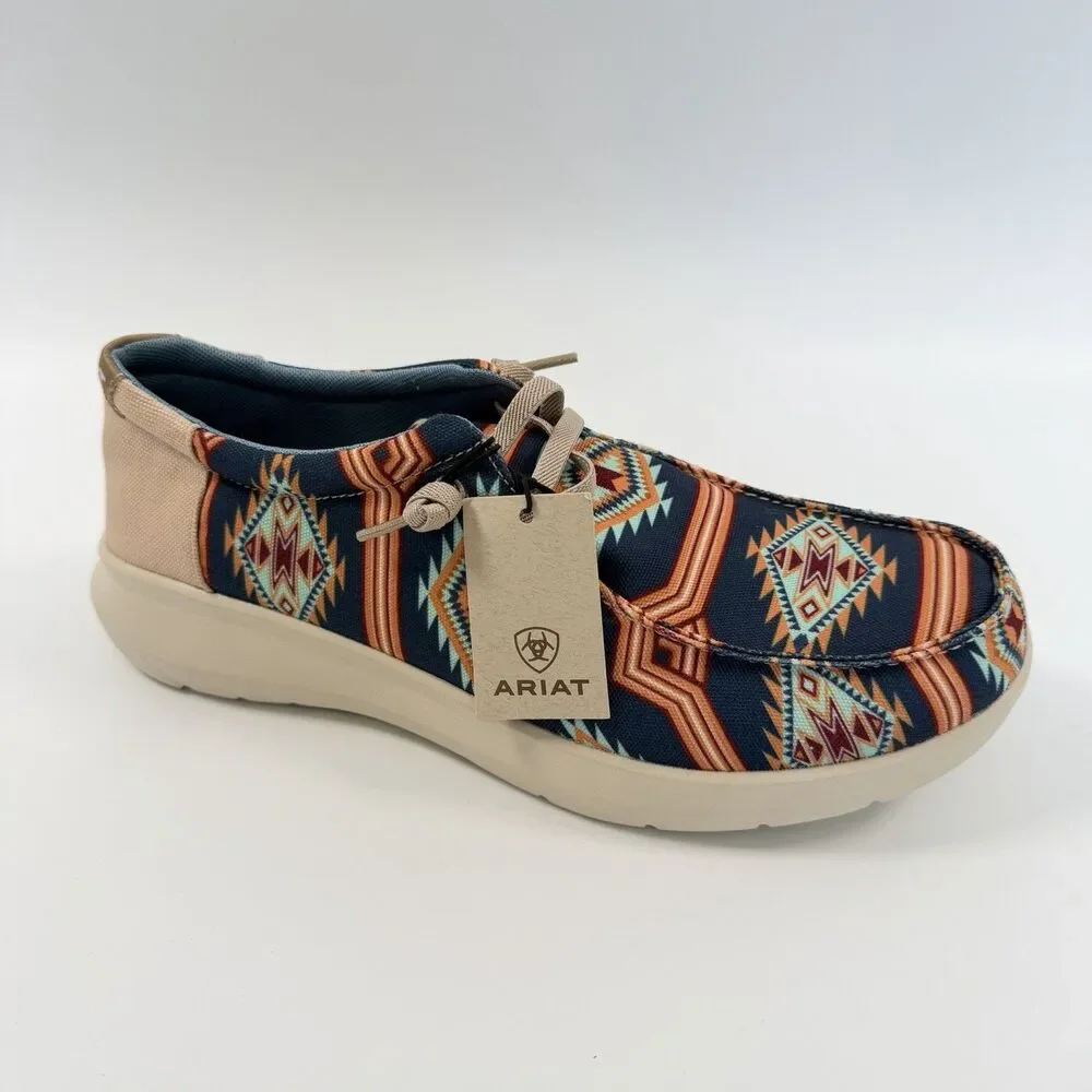 Ariat Hilo Navy Cave Creek Mens Slip-On Casual Shoes Southwest Size 10.5 NEW